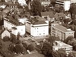 Luftaufnahme des Krankenhauses in den 80er Jahren